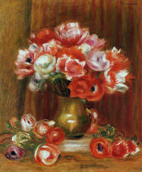 Картина с красными цветами: Огюст Ренуар. "Ветреница"